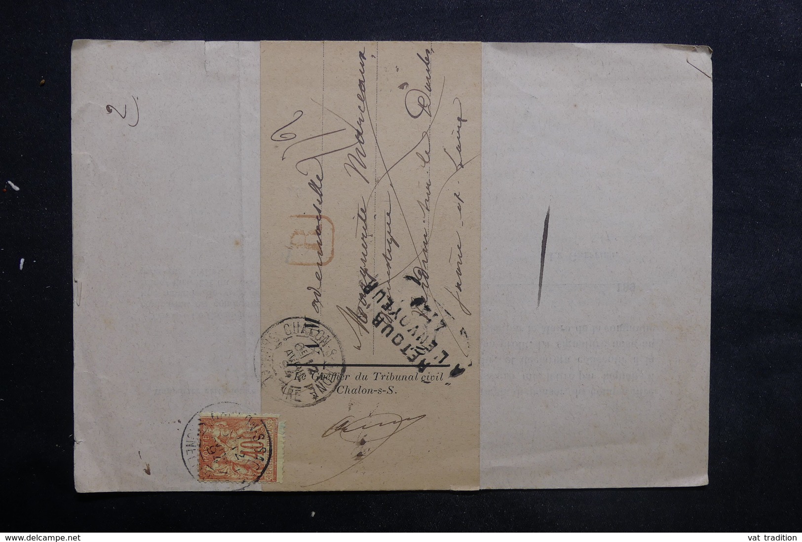 FRANCE - Lettre En Recommandé De Chalon / Saône Pour Verdun Sur Doubs En 1894 Et Retour, Affranchissement Sage - L 35239 - 1877-1920: Période Semi Moderne