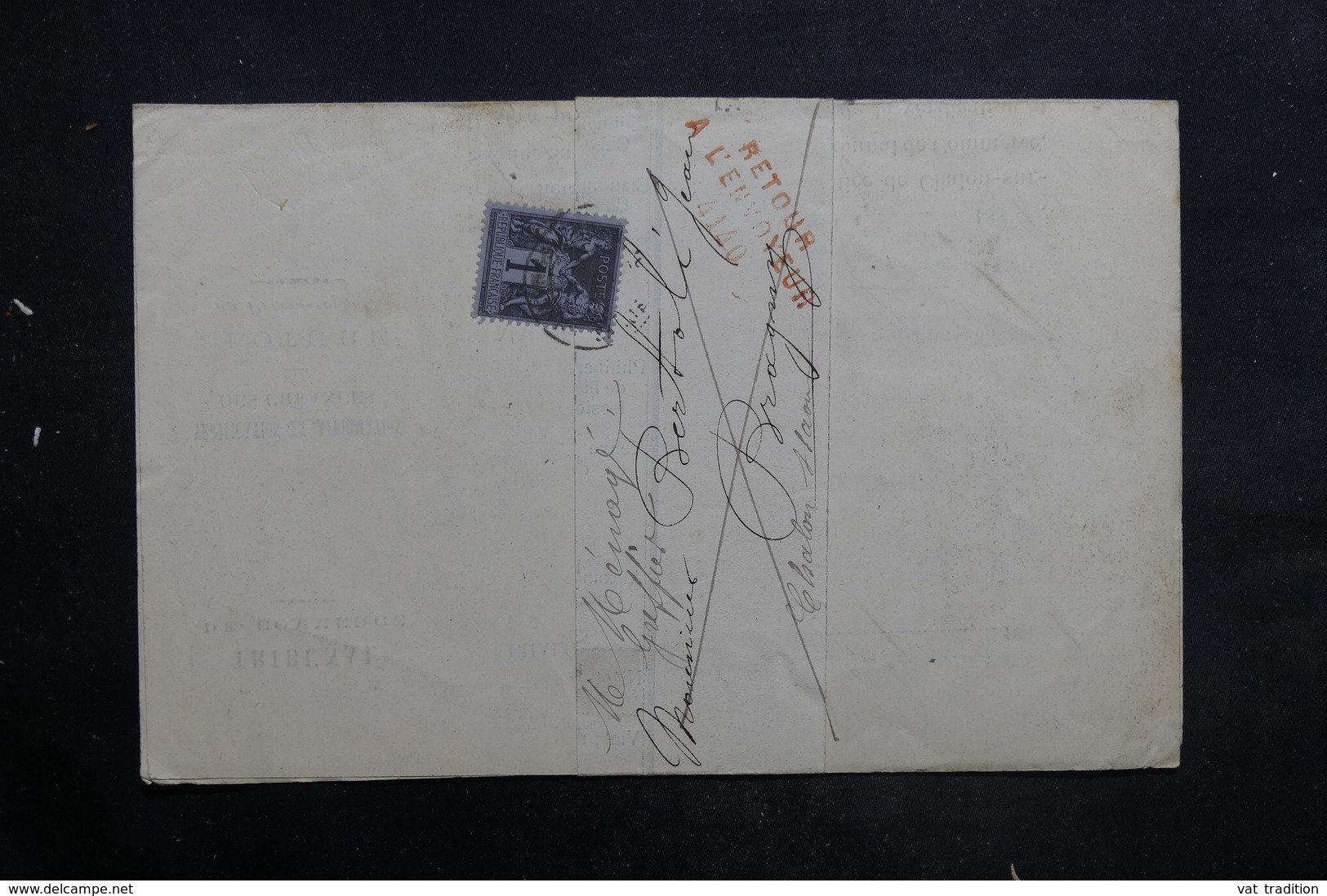 FRANCE - Lettre De Chalon / Saône Pour Bragny En 1884 Et Retour, Affranchissement Sage 1ct - L 35247 - 1877-1920: Période Semi Moderne