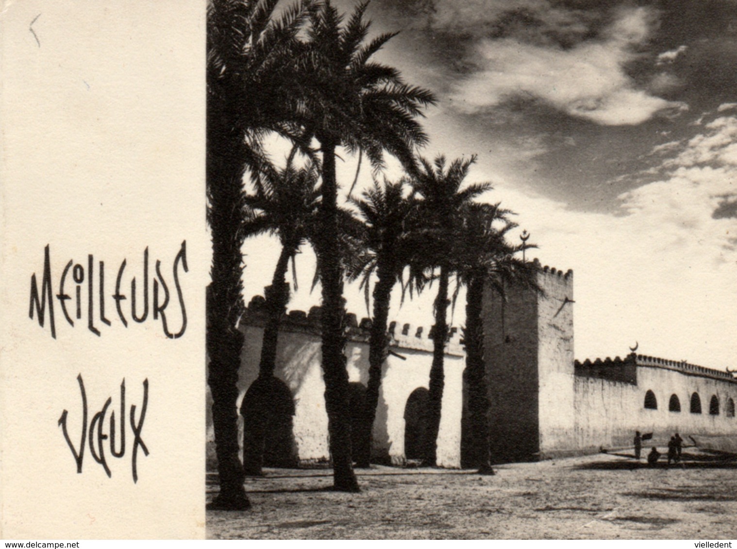 OUJDA (Maroc) - 2 Petites Cartes De Voeux  De 1950 - Bon état - 2 Scans - Other & Unclassified