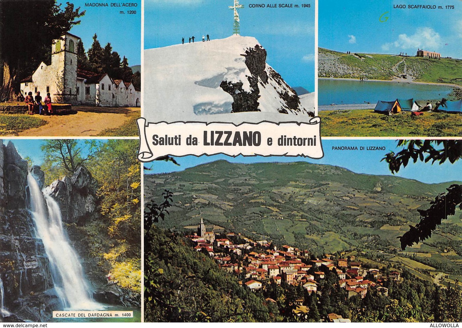 4720 " SALUTI DA LIZZANO E DINTORNI " 5 VEDUTE-ANIMATA - CART. POST. OR. SPED.1963 - Saluti Da.../ Gruss Aus...