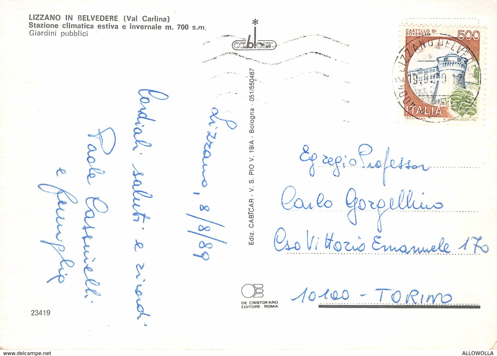 4720 " SALUTI DA LIZZANO E DINTORNI " 5 VEDUTE-ANIMATA - CART. POST. OR. SPED.1963 - Saluti Da.../ Gruss Aus...