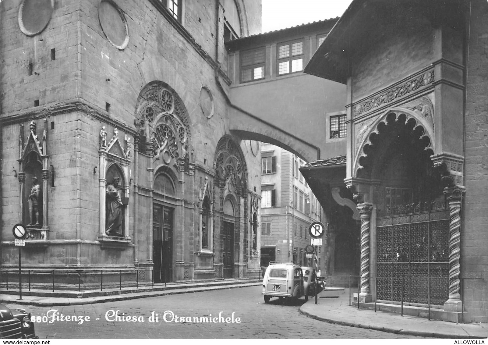 4721 " FIRENZE-CHIESA DI ORSANMICHELE " FIAT 500 GIARDINIERA- CART. POST. OR. SPED.1962 - Saluti Da.../ Gruss Aus...