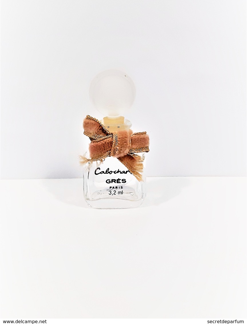 Miniatures De Parfum  CABOCHARD De GRÈS  3.2 Ml  Bouchon Verre  + Nœud Velours Gris Hauteur Totale 5 Cm - Miniatures Womens' Fragrances (without Box)