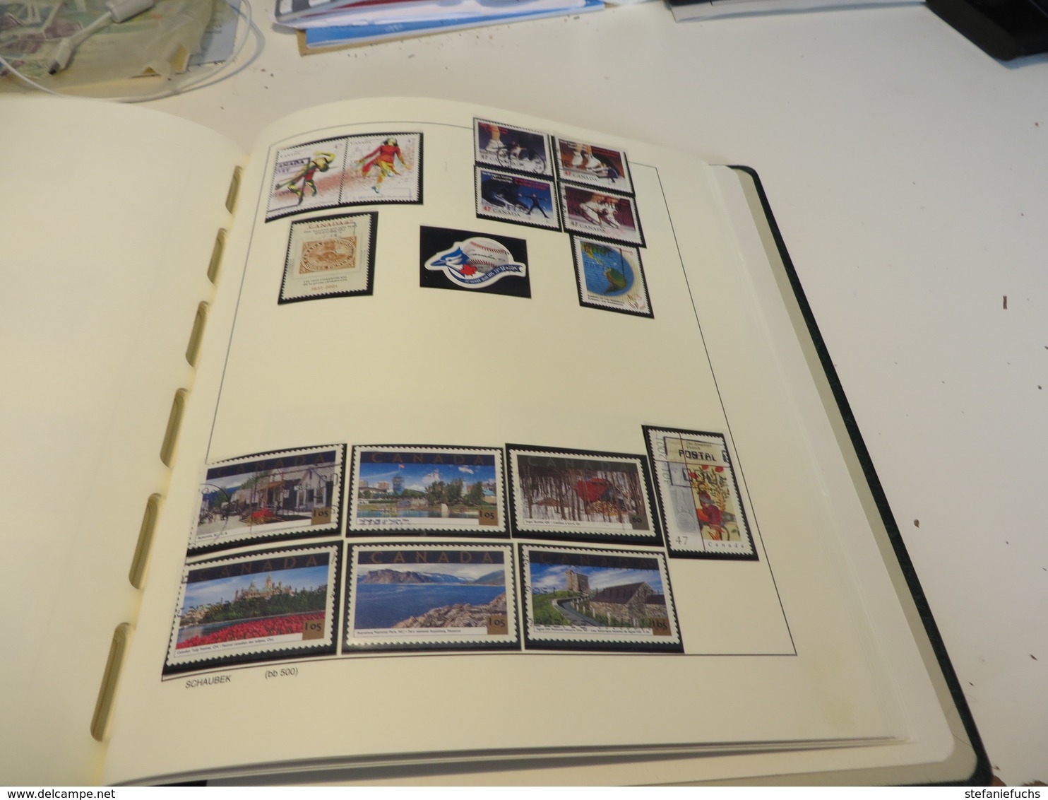 KANADA. 1991  bis  1996  Posten  o /  ** /   MARKEN  auf. LEUCHTTURM - VORDRUCK. und  BLANKO - SEITEN  im. BINDER