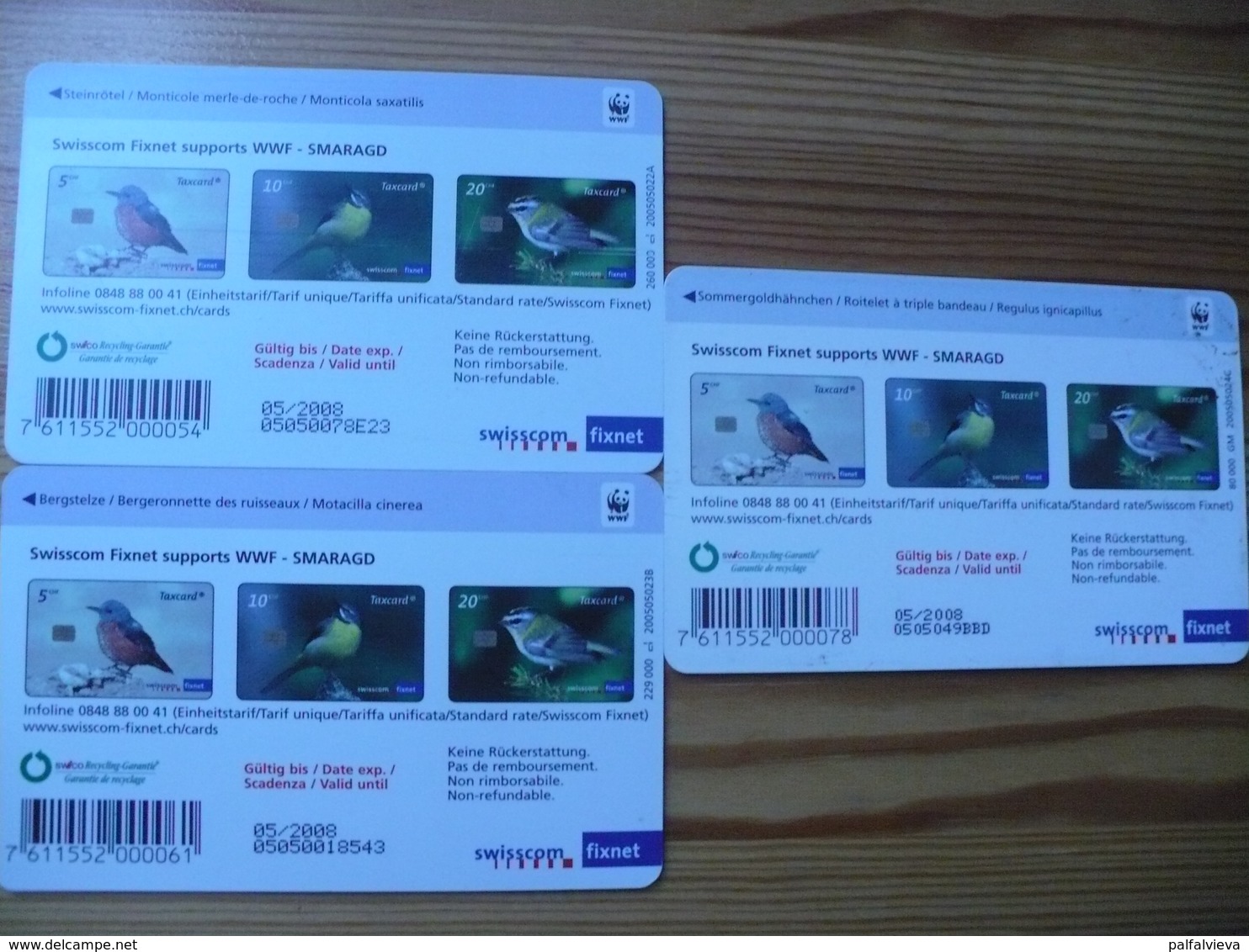 Phonecard Set Switzerland - Bird - Svizzera