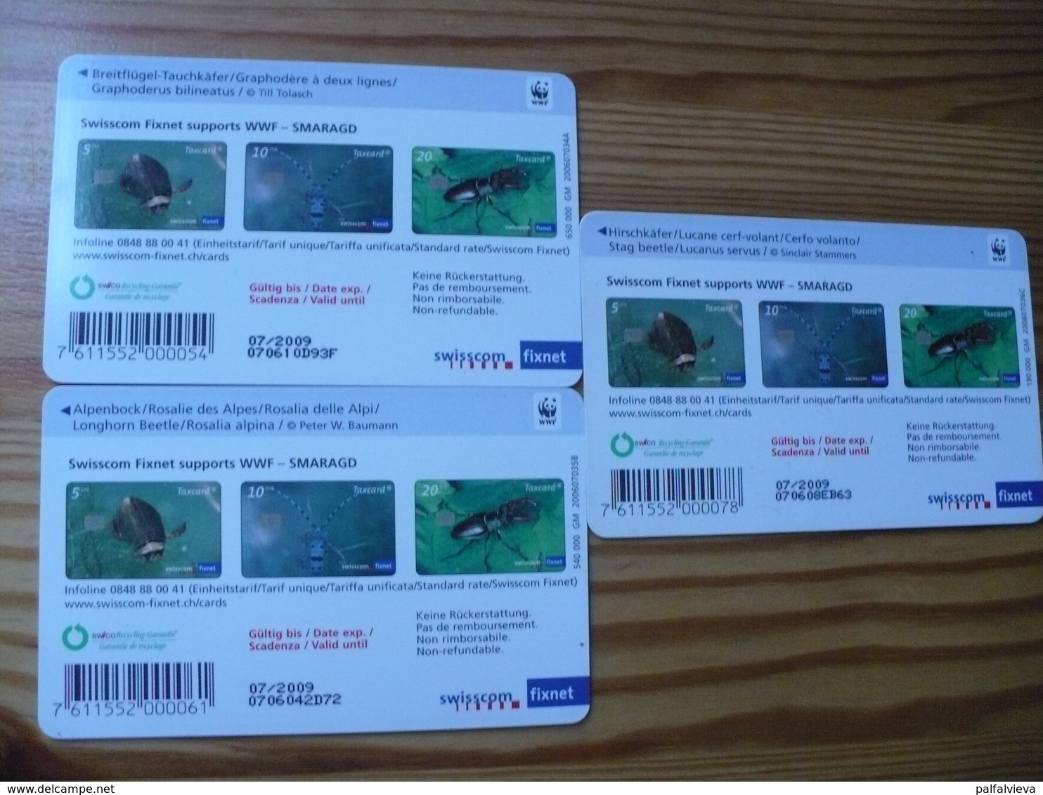 Phonecard Set Switzerland - Insect - Suiza