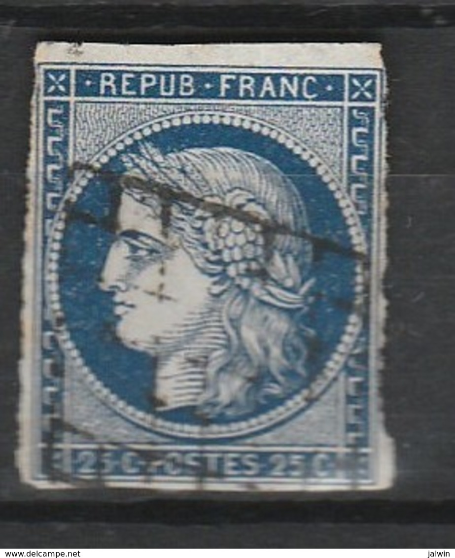 FRANCE CERES 1850 YT N° 4 Obl. GRILLE - 1849-1850 Cérès