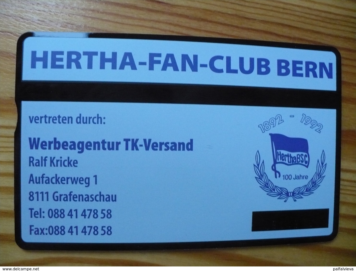 Phonecard Switzerland, Privat - Football, Hertha - Schweiz