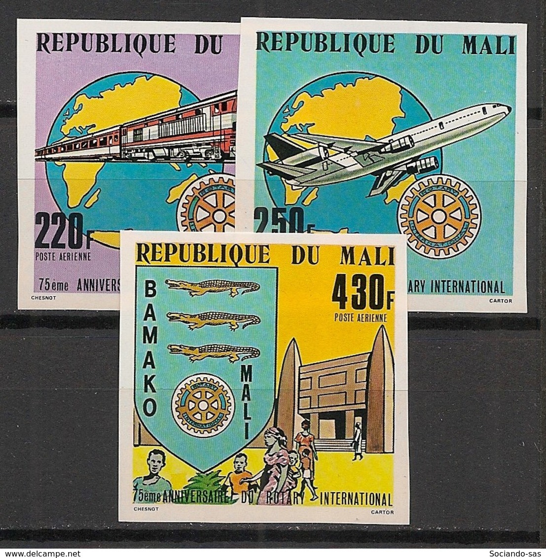 Mali - 1980 - PA N°Yv. 376 à 378 - Rotary - Non Dentelé / Imperf. - Neuf Luxe ** / MNH / Postfrisch - Rotary, Lions Club