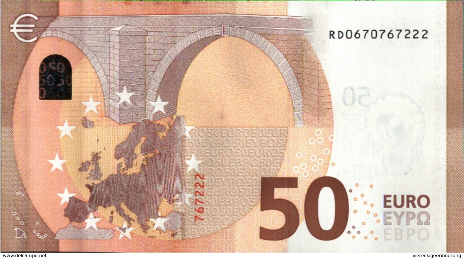 ! 50 Euro, RD0670767222, R030H1, Currency, Money, Geldschein, Banknote , Mario Draghi, EZB, ECB, Europäische Zentralbank - 50 Euro