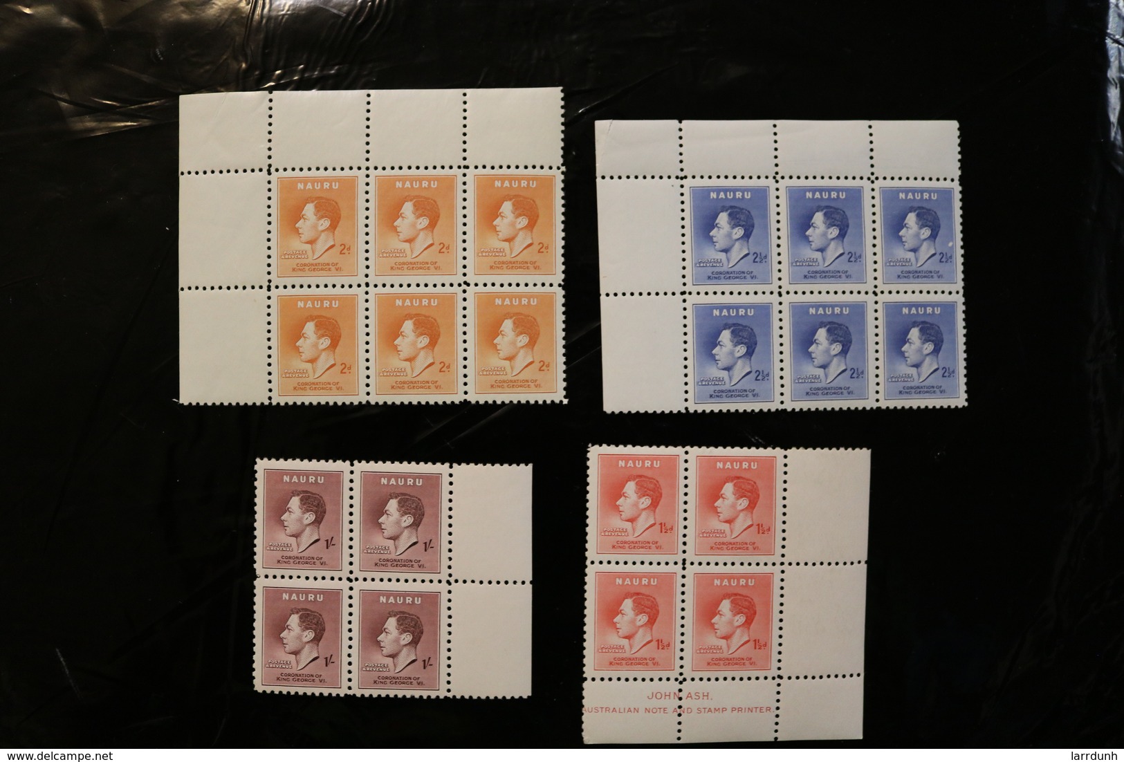 Nauru 35 - 38 Coronation Of George VI  MNH 2 Blocks Of 4 2 Blocks Of Six 1978 A04s - Nauru