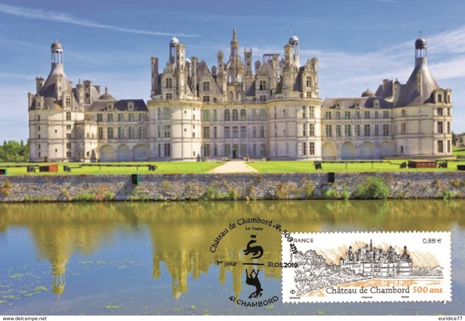 France 2019 - Château De Chambord Maximum Card - Croix-Rouge