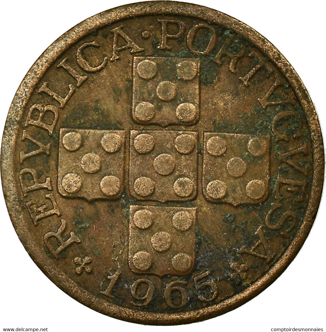 Monnaie, Portugal, 10 Centavos, 1965, TB+, Bronze, KM:583 - Portugal