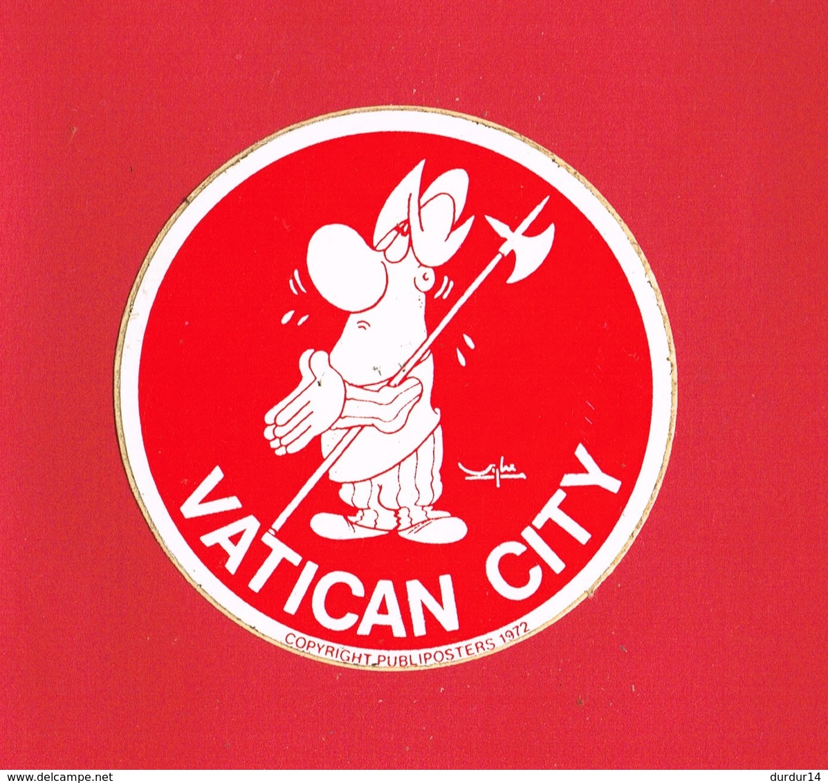 1 Autocollant VATICAN CITY 1972 - Autocollants