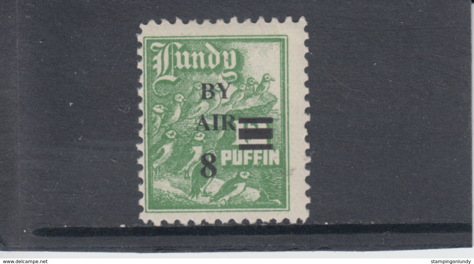 #L22 Great Britain Lundy Island Puffin Stamp 1952 By Air Plus 8 Over Print. FREE UK P+P !SALE HALF PRICE! - Local Issues