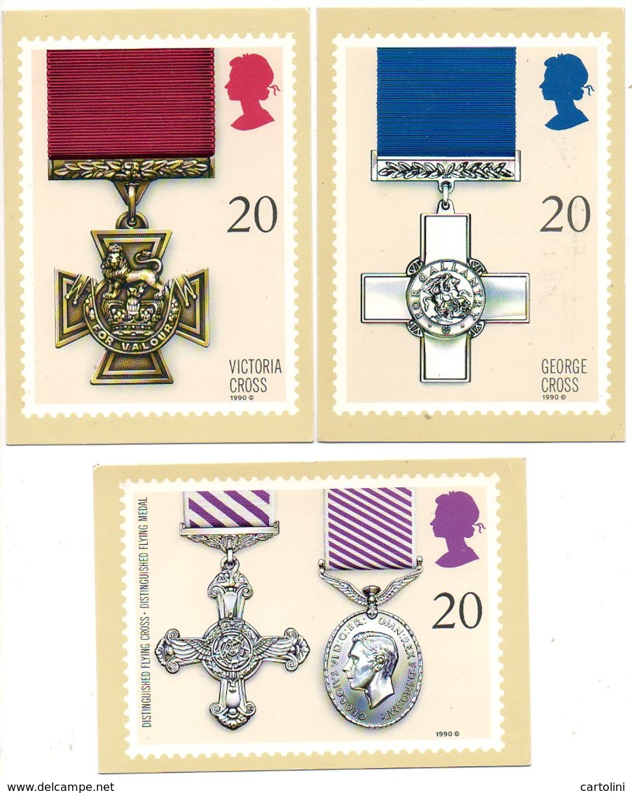 Royal Mail Stamps Cards Cross Kruis Postzegel UK (3 Stuks/pcs) - Autres & Non Classés