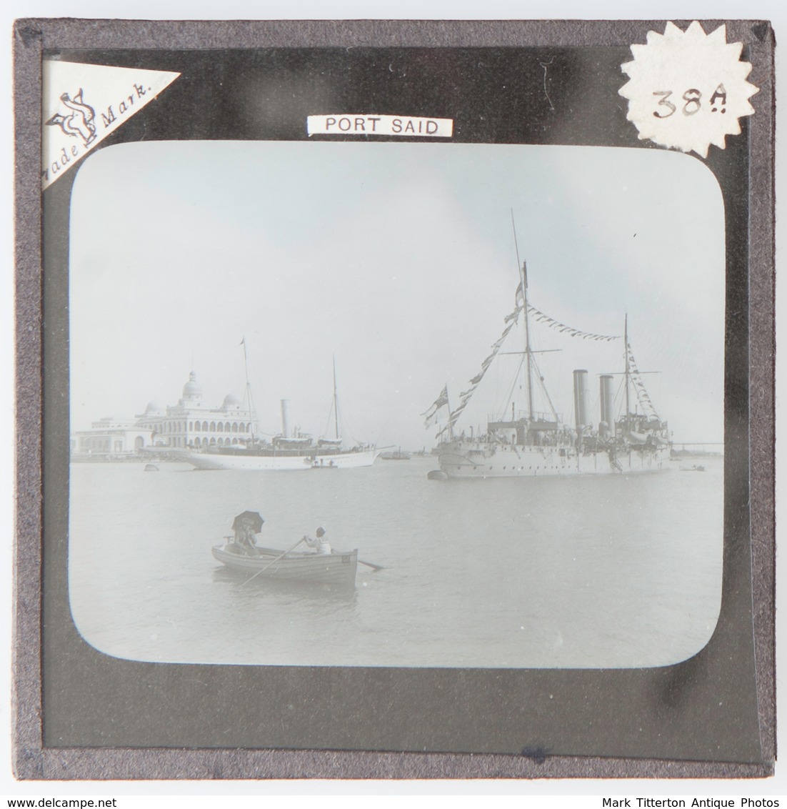 Port Said EGYPT - Magic Lantern Slide (lanterne Magique) - Plaques De Verre