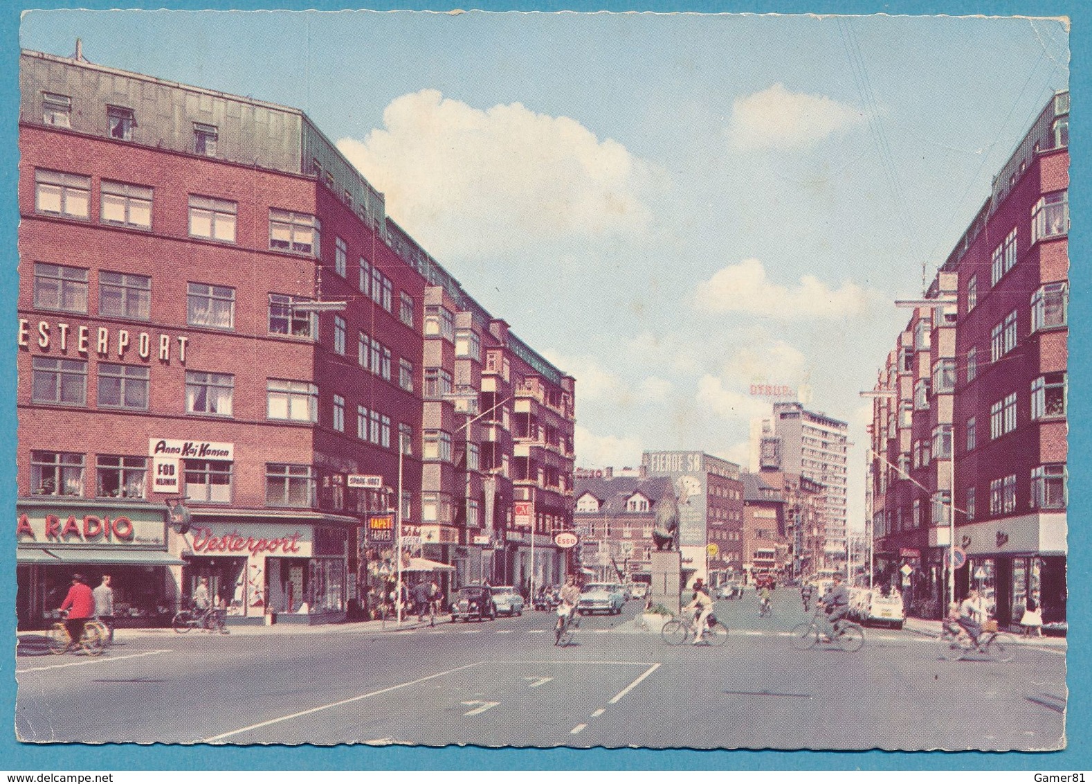 AALBORG - Vesterbro Ford Taunus 12 M Fairlane 1955 ESSO Opel Rekord P1 Caravan - Voitures De Tourisme