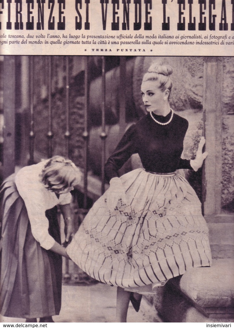 (pagine-pages)LA MODA DI FIRENZE   Oggi1957/34. - Altri & Non Classificati