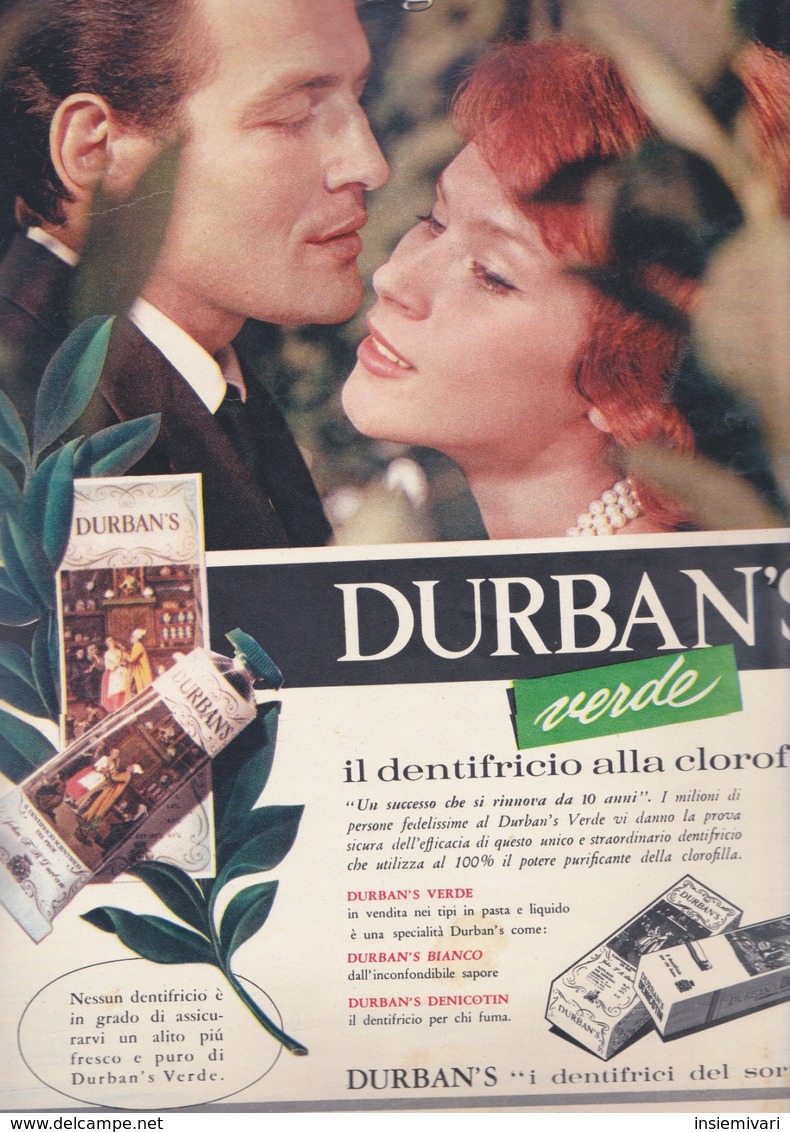 (pagine-pages)PUBBLICITA' DURBAN'S  Tempo1961. - Altri & Non Classificati