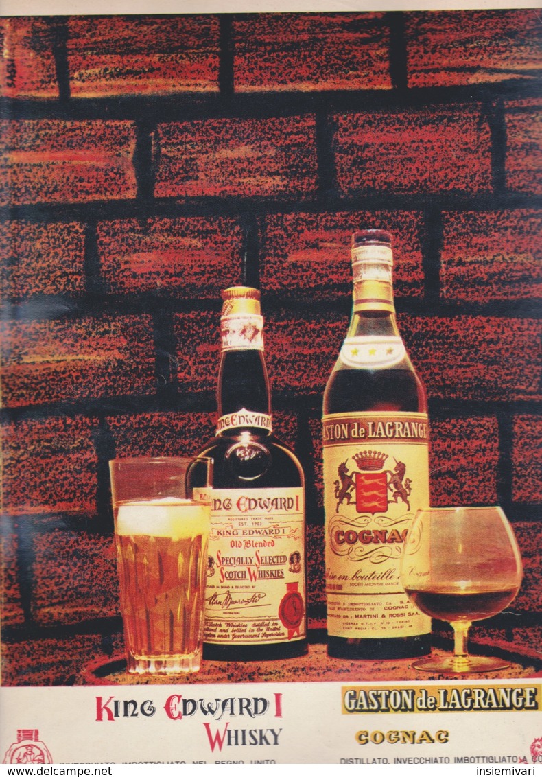 (pagine-pages)PUBBLICITA' COGNAC GASTON DE LAGRANGE  Tempo1961. - Altri & Non Classificati