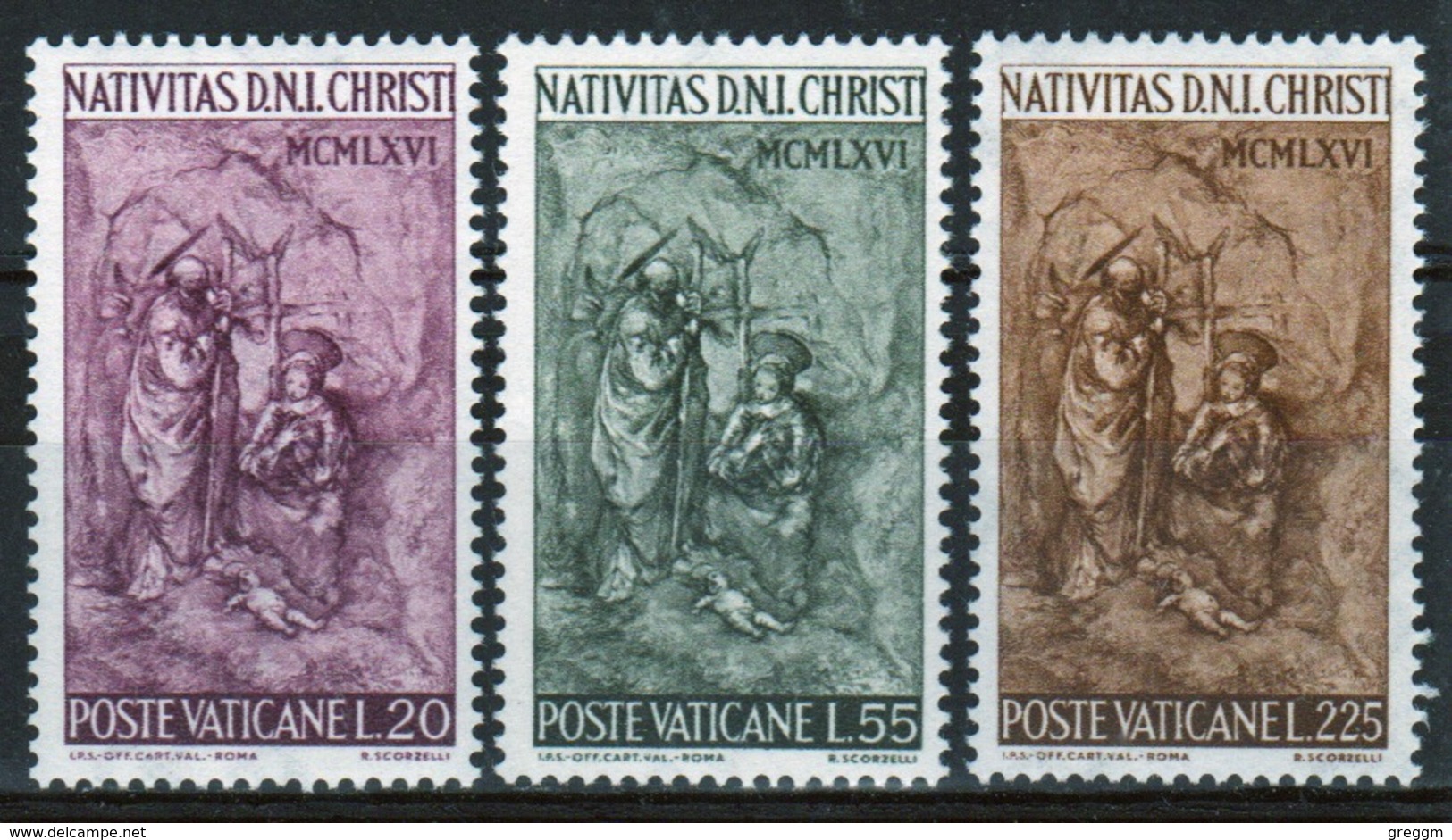 Vatican 1966 Complete Set Of Stamps Celebrating Christmas. - Ongebruikt