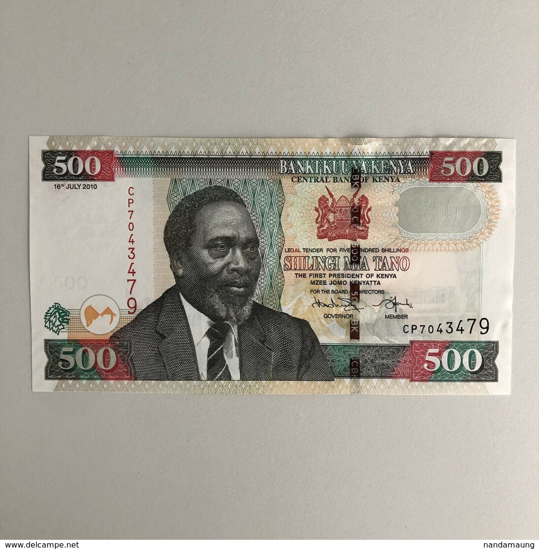 Kenya 500 Shillings P-50 Banknote  (16th July 2010) UNC - Kenya