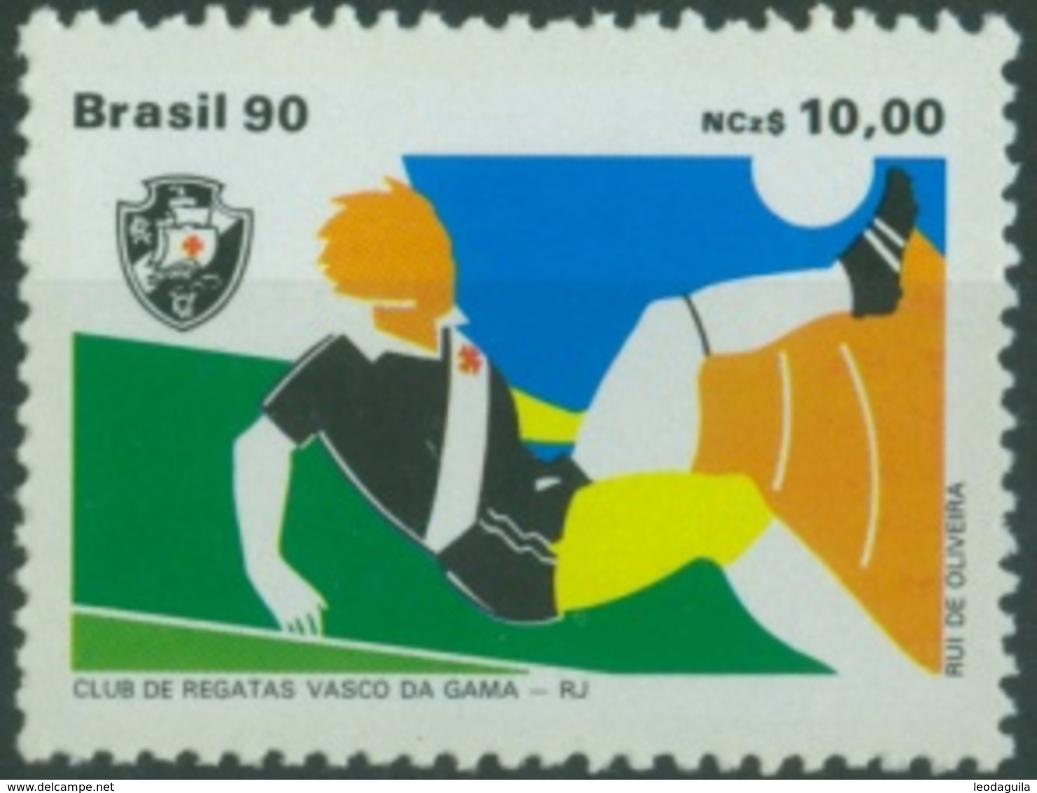 BRAZIL #2236  -   FOOTBALL CLUB  VASCO DA GAMA  - SOCCER -  1990 - Unused Stamps