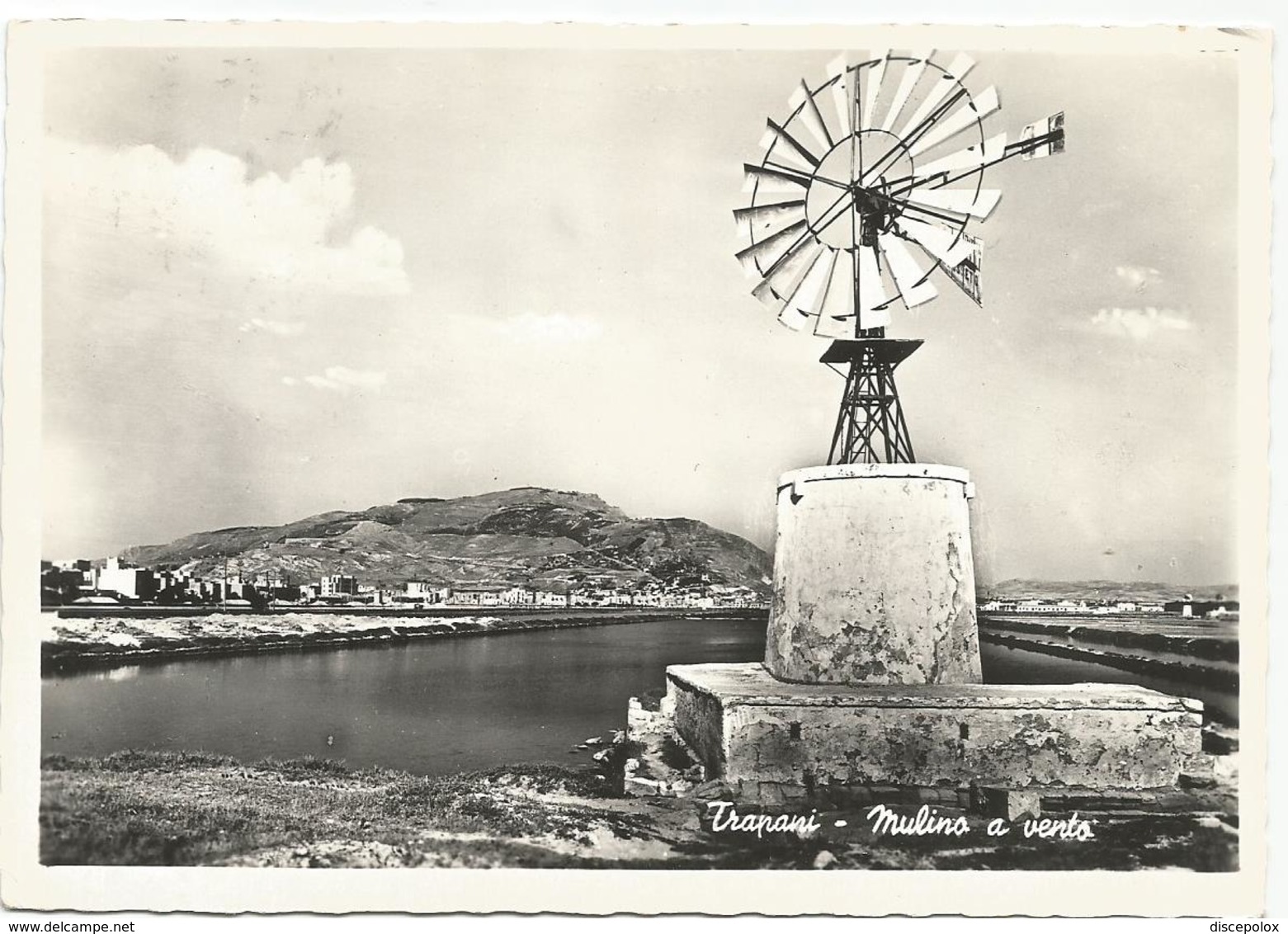 W3920 Trapani - Mulino A Vento - Moulin Mulino Molen Mulhe Mill / Viaggiata 1954 - Trapani