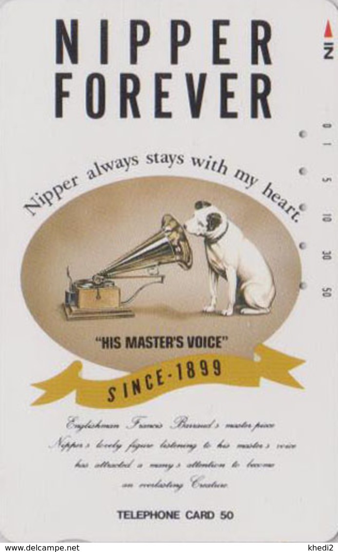 Télécarte Japon / 110-28177 - ANIMAL - CHIEN NIPPER VOIX DE SON  MAITRE - HIS MASTER'S VOICE DOG Japan Phonecard - 1328 - Hunde