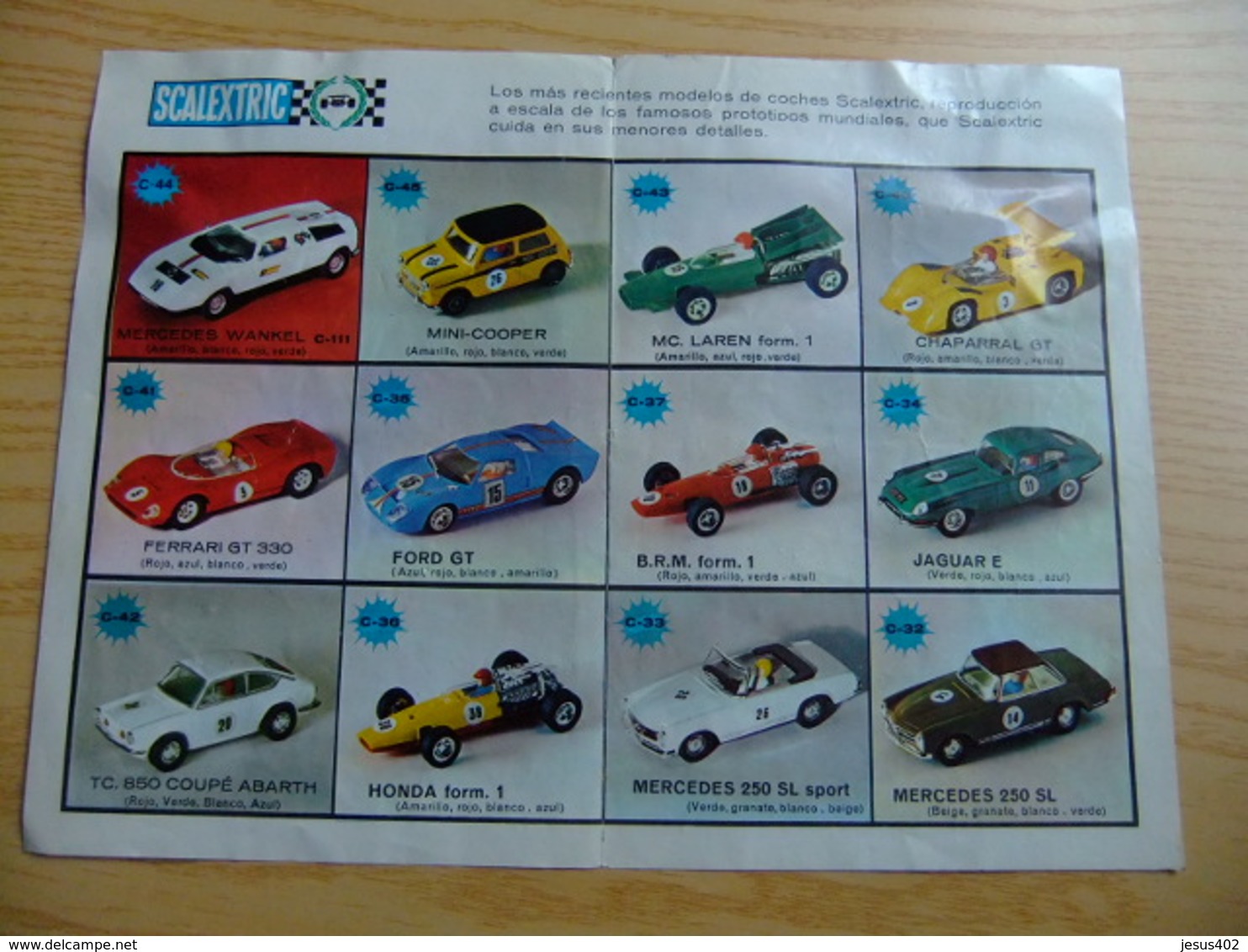 SCALEXTRIC ACCESSOIRES Publicidad Coches Antiguos De Scalextic - Circuitos Automóviles
