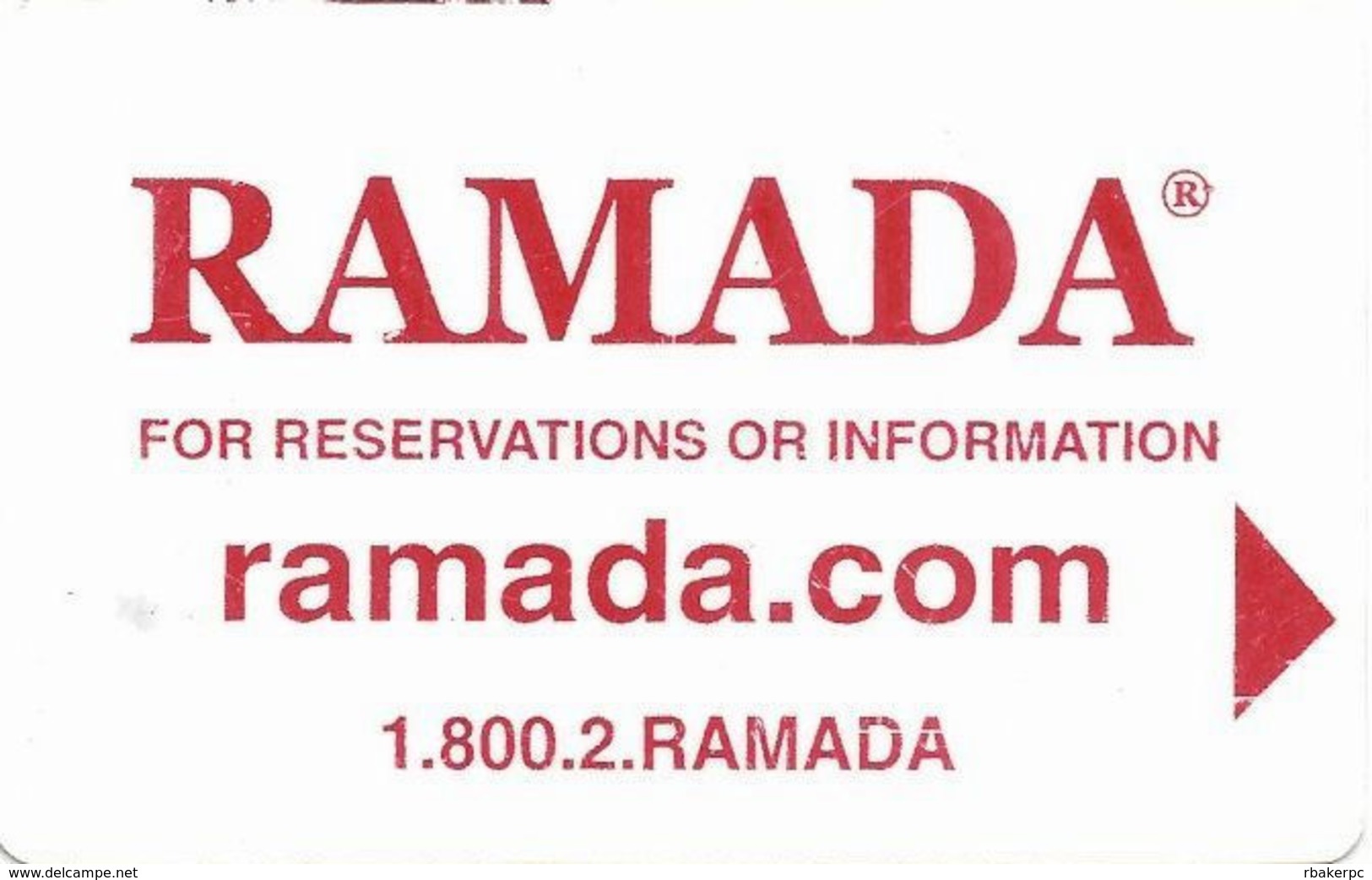 Ramada Hotel Room Key Card - Hotel Keycards