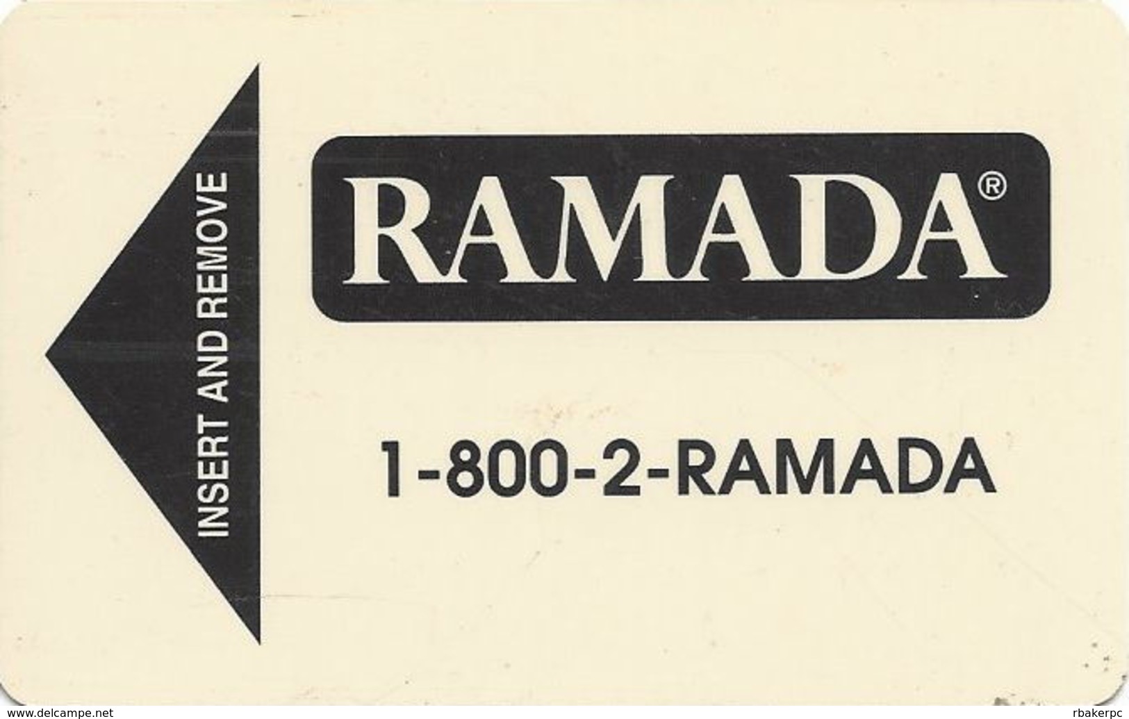 Ramada Hotel Room Key Card - 1/00 Manufacturer Mark On Reverse - Hotel Keycards