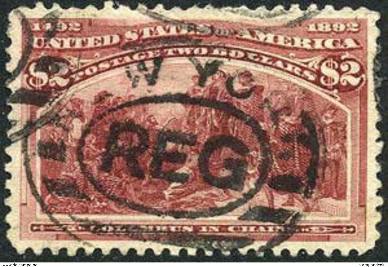 US #242 XF Used $2 Columbian Exposition Of 1893 - Used Stamps