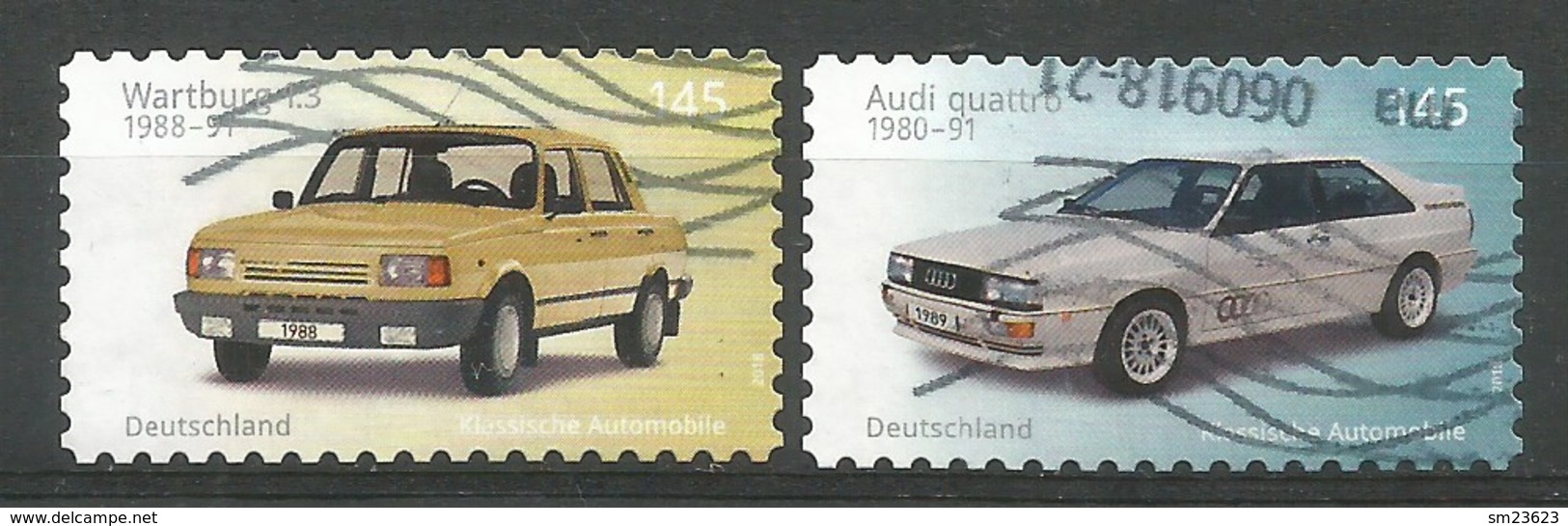 BRD 2018  Mi.Nr. 3378 / 79 , Wartburg 1,3 + Audi Quattro - Selbstklebend / Self-adhesive - Gestempelt / Fine Used / (o) - Gebraucht