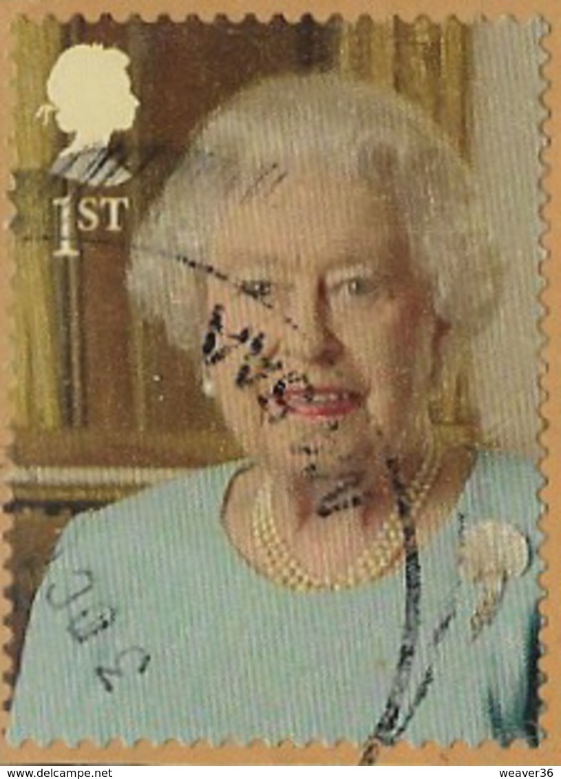 GB 2016 Queen's 90th Birthday 1st Type 4 DIECUT Good/fine Used [40/32509/ND] - Used Stamps