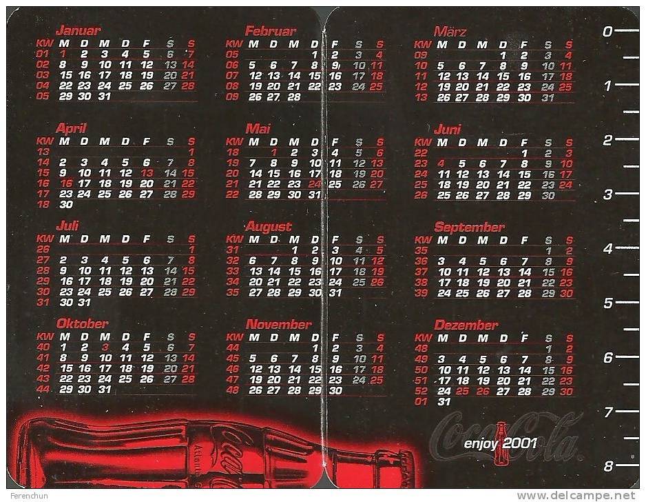 COCA-COLA * SOFT DRINK * CALENDAR * Coca-Cola 2001 * Germany - Klein Formaat: 2001-...