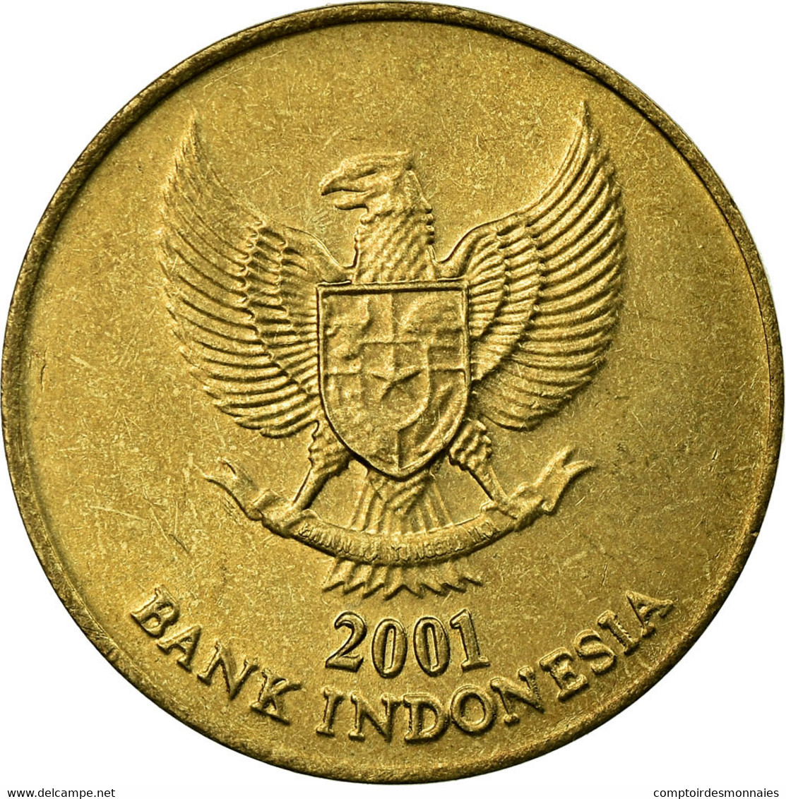 Monnaie, Indonésie, 500 Rupiah, 2001, TTB, Aluminum-Bronze, KM:59 - Indonésie