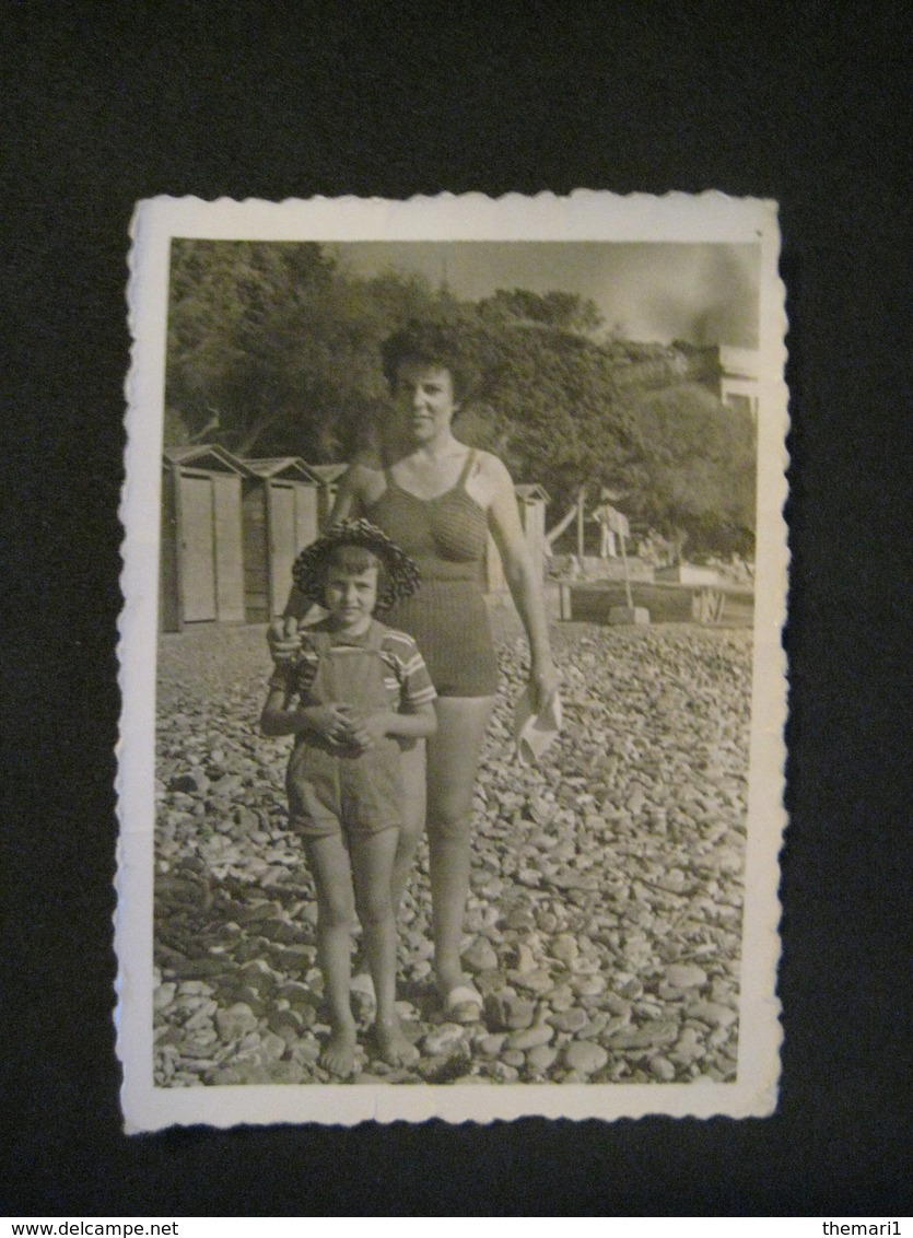 1954 FOTO QUERCIANELLA BAGNI PAOLIERI DONNA E BAMBINA - FEMME ET JEUNE - WOMAN AND CHILD - Luoghi