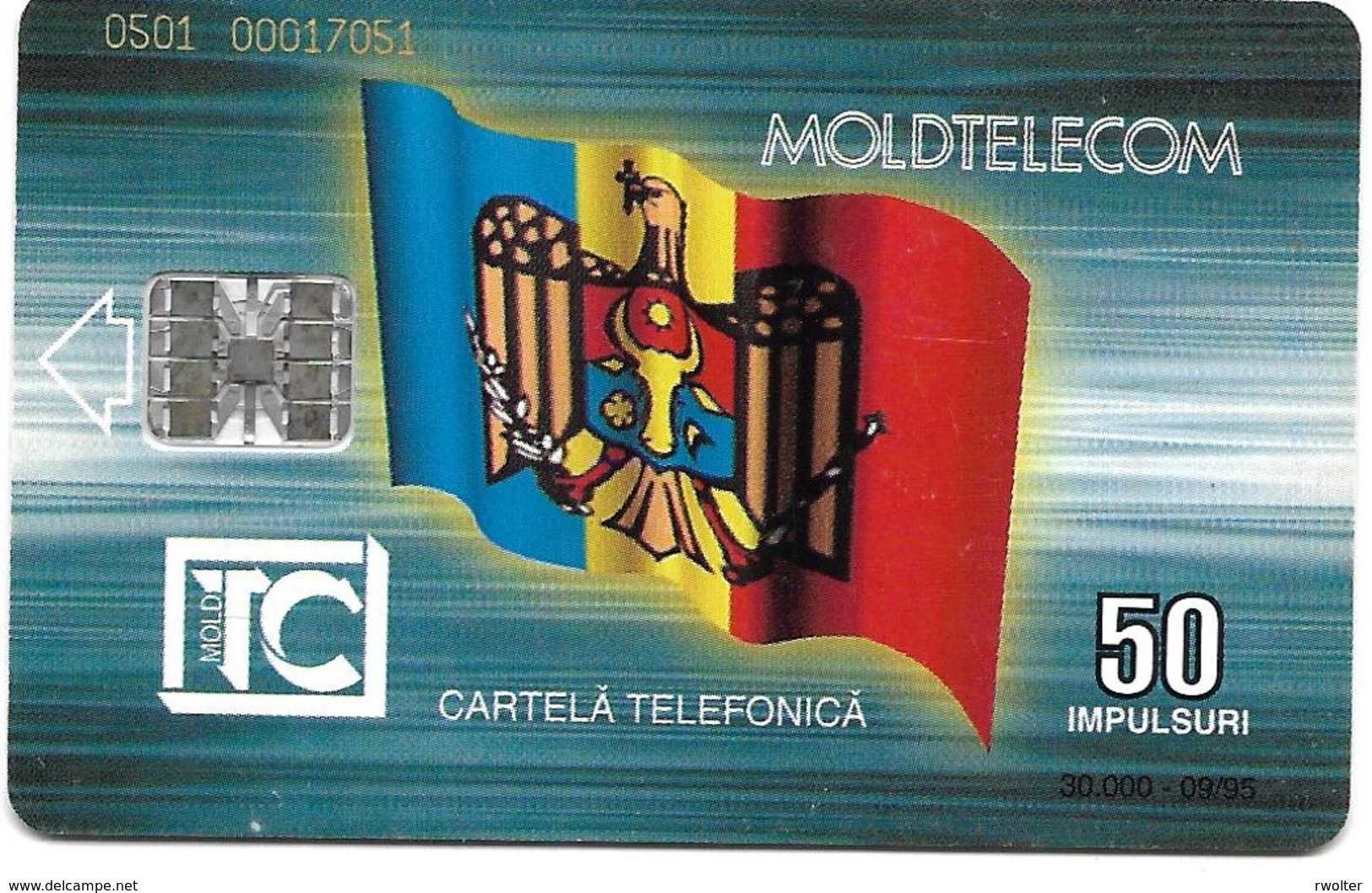 @+ Moldavie - Telecarte à Puce 50U - Puce SC7 - 30 000ex - 09/95 - Ref : MOL-M-05 - Moldawien (Moldau)