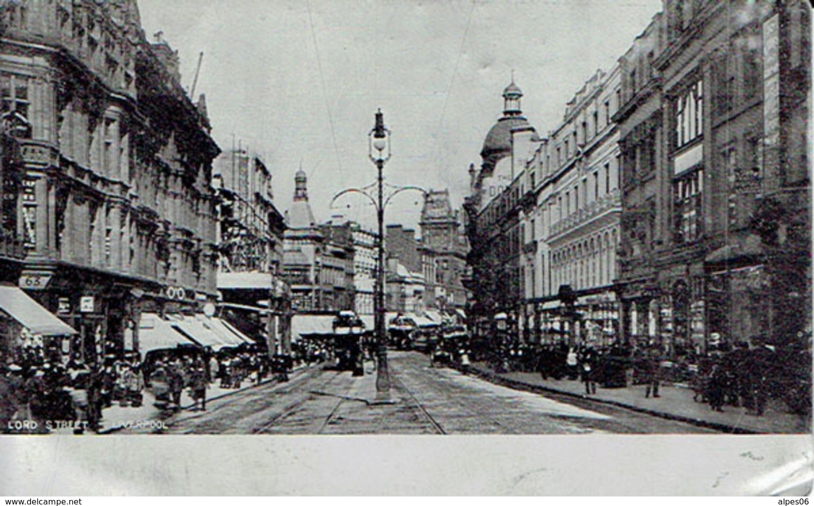 Carte Postale En ALUMINIUM, ROYAUME-UNI, Liverpool, Lord Street Avec éditeur Publicitaire Au Verso - Autres & Non Classés