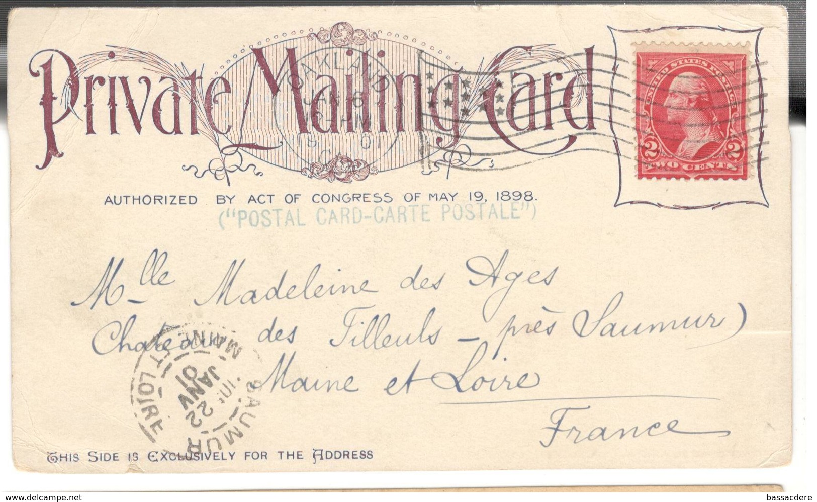 19918 - PRIVATE MAILING CARD - FORT POINT - Briefe U. Dokumente