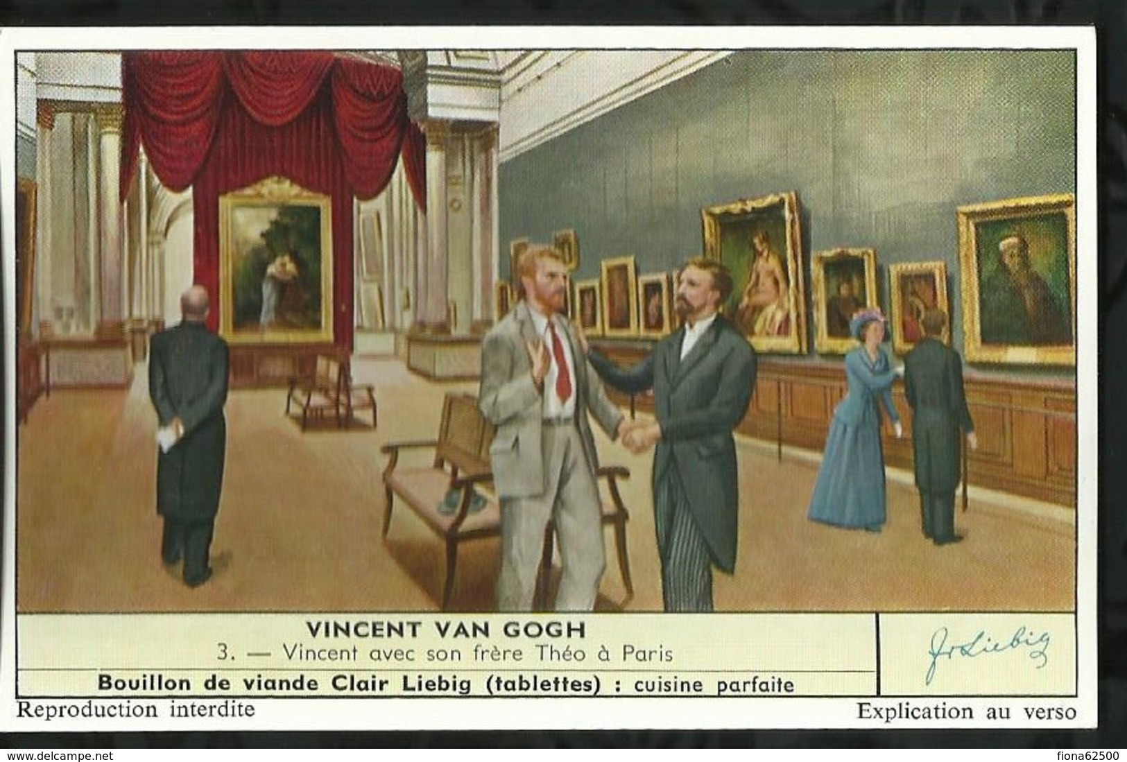 CHROMO LIEBIG . VINCENT VAN GOGH . VINCENT AVEC SON FRERE THEO A PARIS . - Liebig