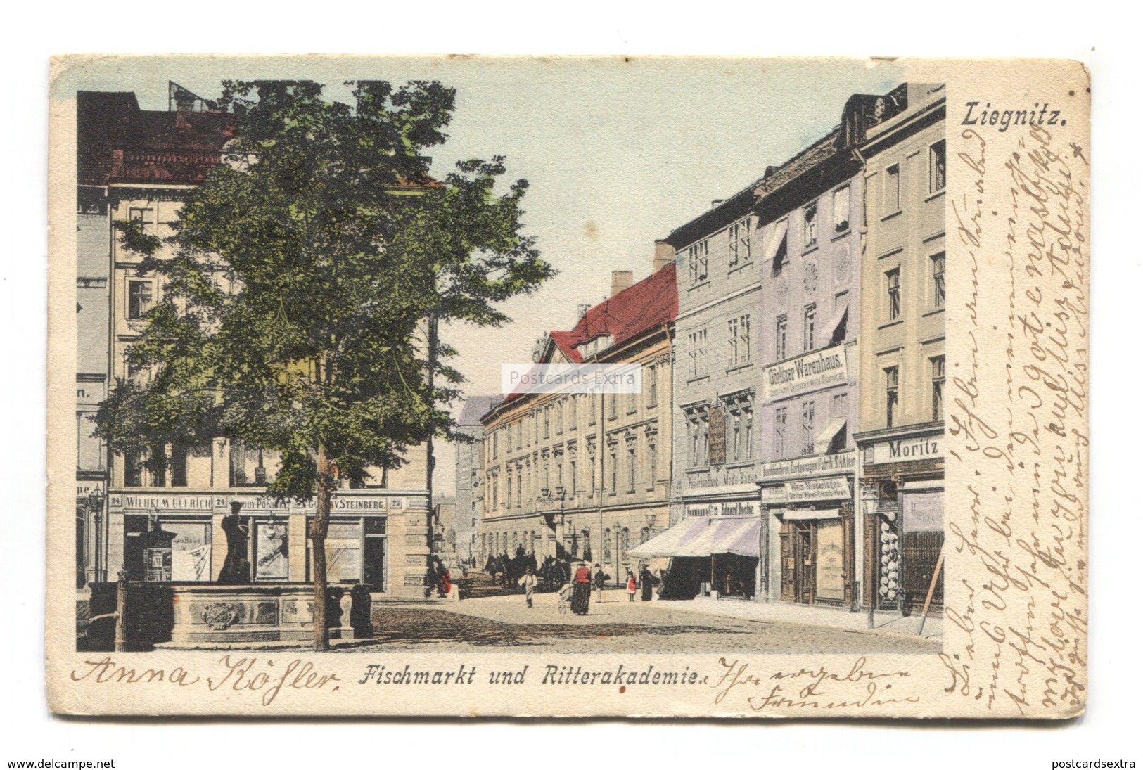 Liegnitz, Legnica, Poland - Fischmarkt Und Ritterakademie - Early Postcard - Poland