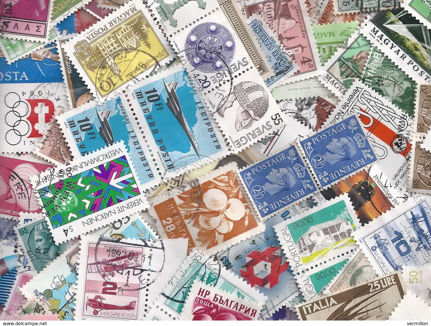 VRAC 2=75 % EUROPE + FRANCE, ANDORRE, MONACO, + DE 999 TIMBRES  , NOMBREUX THEMES & ANCIENS = environ 0.01 C le TIMBRE