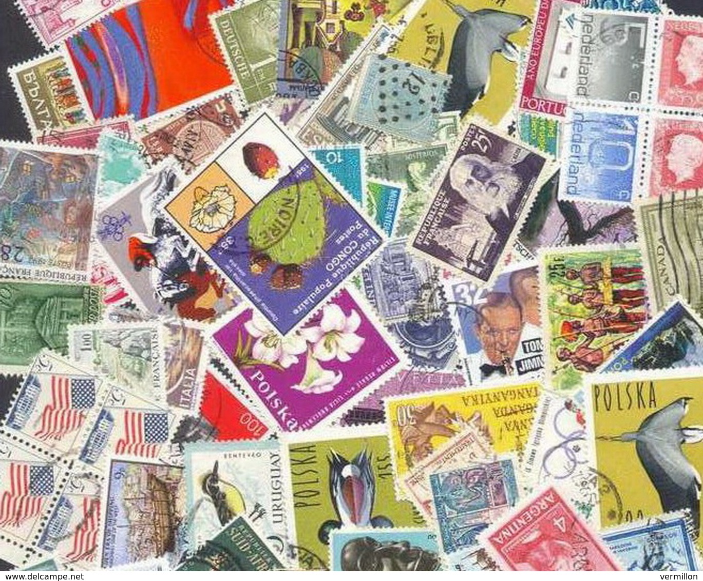 VRAC 2=75 % EUROPE + FRANCE, ANDORRE, MONACO, + DE 999 TIMBRES  , NOMBREUX THEMES & ANCIENS = environ 0.01 C le TIMBRE