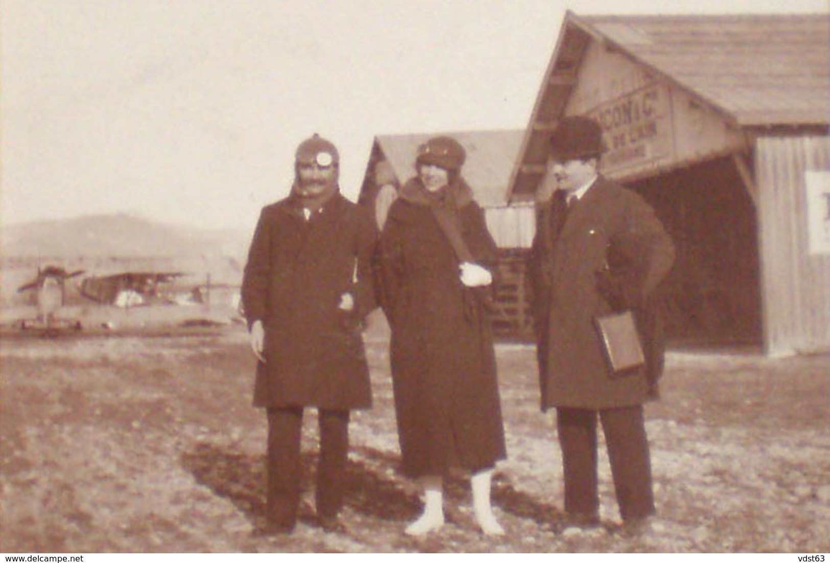 06 NICE Aérodrome 1921 BAPTEME DE L'AIR Animée Carte Photo TOURISME AÉRIEN MAICON & Cie - Aéroport Airport - Aérodromes