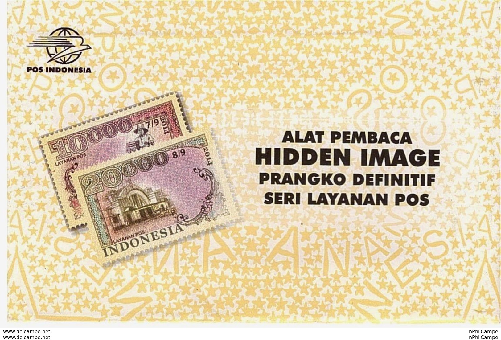 Indonesia Postal Service 2014, Full Shet 20r + HIDDEN IMAGE - Indonesia