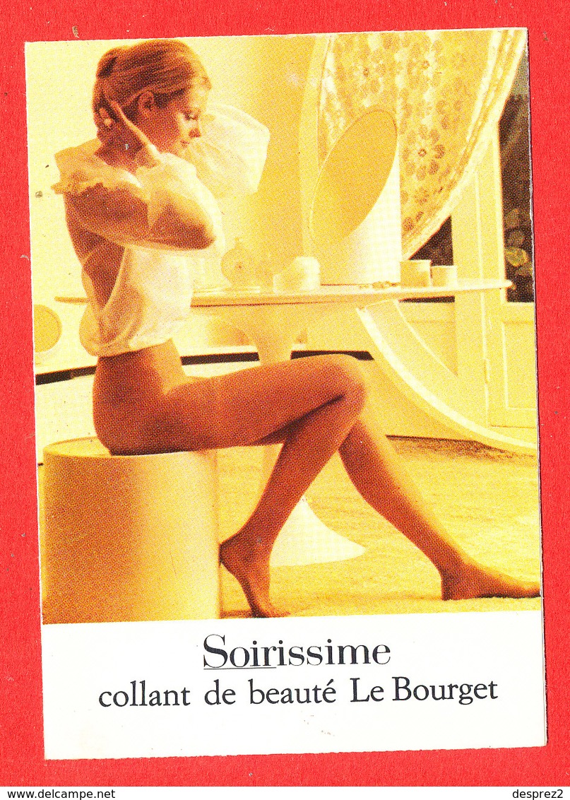 FEMME NU CALENDRIER 1972 Pub Collant LE BOURGET  * Format 10 Cm X 7 Cm - Petit Format : 1971-80