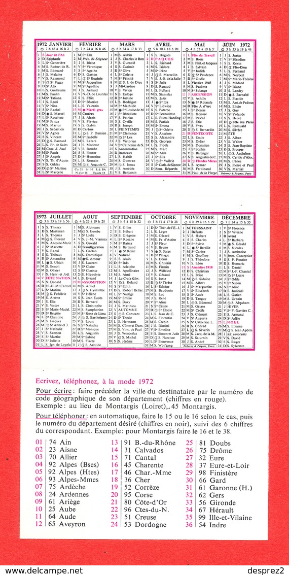 FEMME NU CALENDRIER 1972 Pub Collant LE BOURGET  * Format 10 Cm X 7 Cm - Petit Format : 1971-80